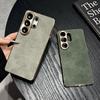 Plating Sheepskin Phone Case For Samsung Galaxy S26 S25 S24 S23 S22 Ultra Plus Fur Lambskin Leather Metal Lens Shockproof Cover