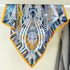 100% Silk Square Scarf Women'S Mulberry Silk Retro Japanese Scarf Spring And Autumn Yellow Silk Scarf Versatile Flight Attendant Small Scarf
