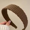 1pc Women Knitted Broad Headbands Fashion Versatile Elegant Simple Solid Color Hair Accessories Suitable For Daily, Casual
