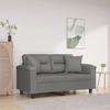 VidaXL 2-seater Sofa with Dark Grey Cushions 120 Cm, Sofa, Upholstered Sofa, Living Room Seat, Loveseat, Sofa of 3200967