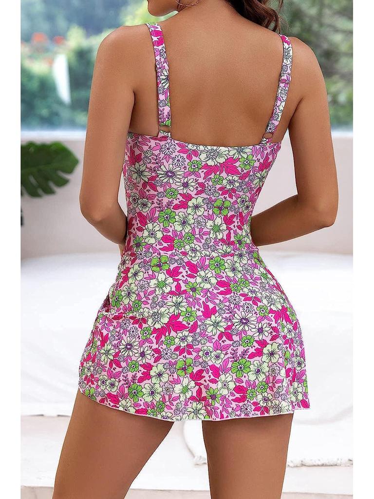 2024 Женский купальник танкини большого размера на шнуровке - Европейский и американский стиль для пляжного отдыха