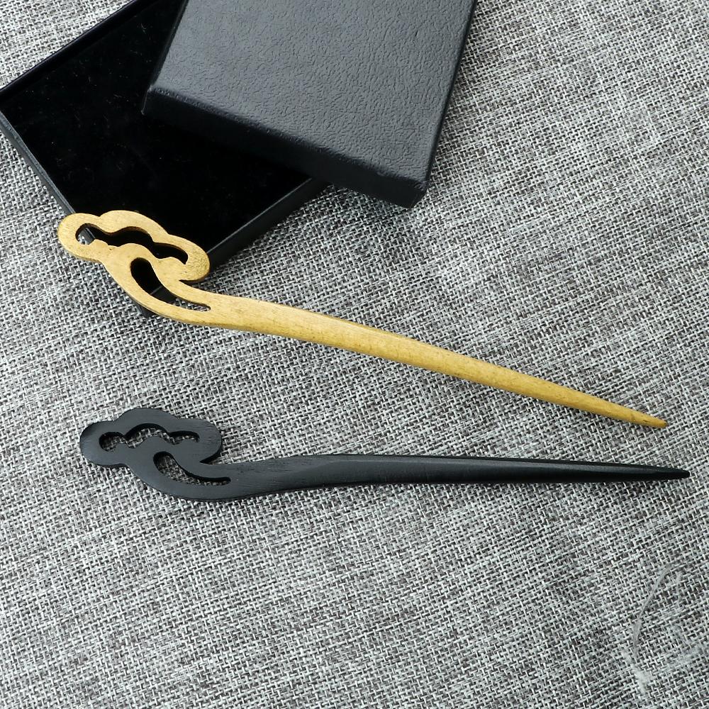 Retro Chinese Style Hairpins Women Wooden Lucky Clouds Hair Sticks Ethnic Antiquity Hair Clip Pin Girls Hair Accessories Jewelry