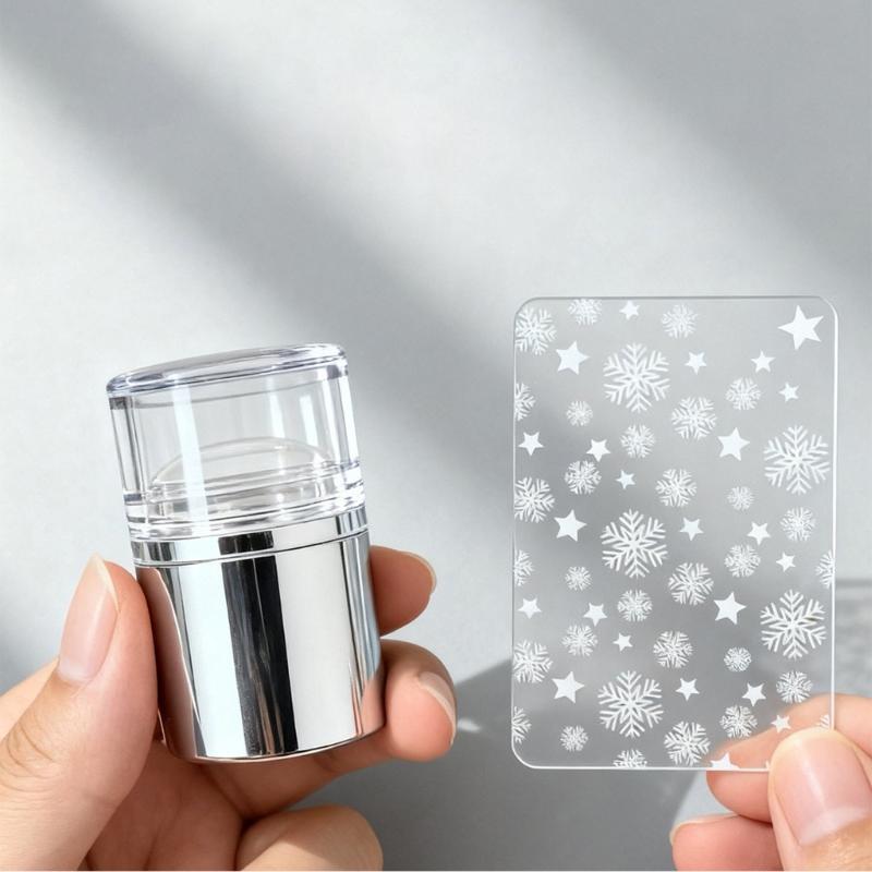 Mini Silicone Manicure Stamp Tool Easy To Use Design For Crisps Nail Patterns Construction For Skill Levels