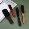 Men Beard Brush Wood Handle Boar Bristle Moustache Cleaning Brush Hairdressing Anti Static Barber Hair Styling Comb Shaving Tool