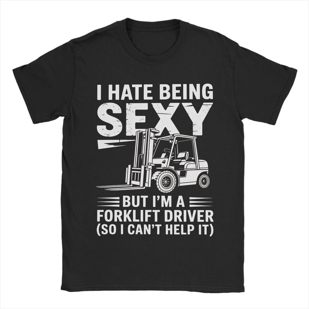 Unisex Women Graphic Print Forklift Certified Funny Forklift Driver Operator T Shirt Tee Cotton Tshirts Clothes
