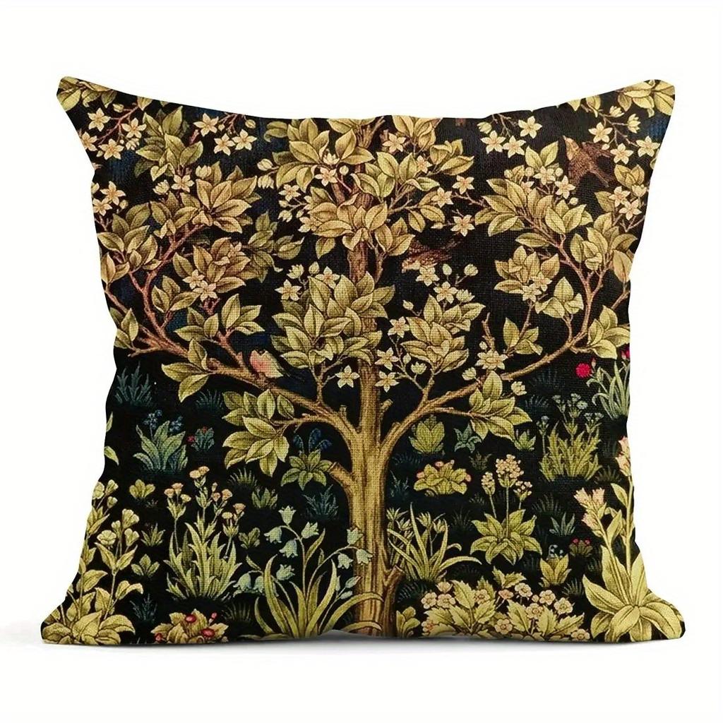 Home Decor Vintage Floral And Nature Pattern Pillow Covers Pattern Cushion Cover Suitable For Sofa Bedroom Car Pillow Cover