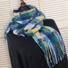 2024 New Autumn And Winter Women'S Scarf Imitation Cashmere Scarf Men'S Mosaic Checkered Warm Shawl