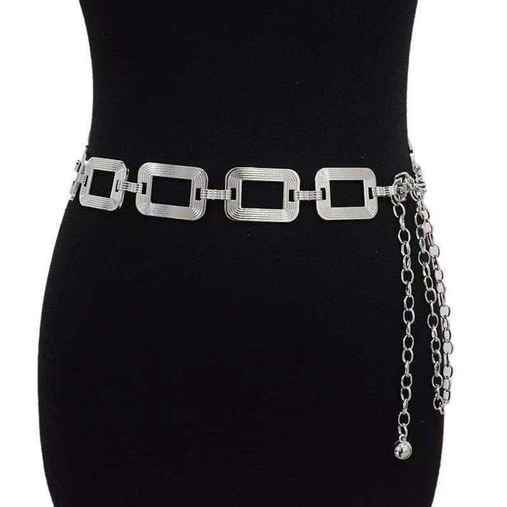 Hollow Out Body Link Belts Metal Body Chains Jewelry Casual Waist Chain Belt  for Jeans Dress