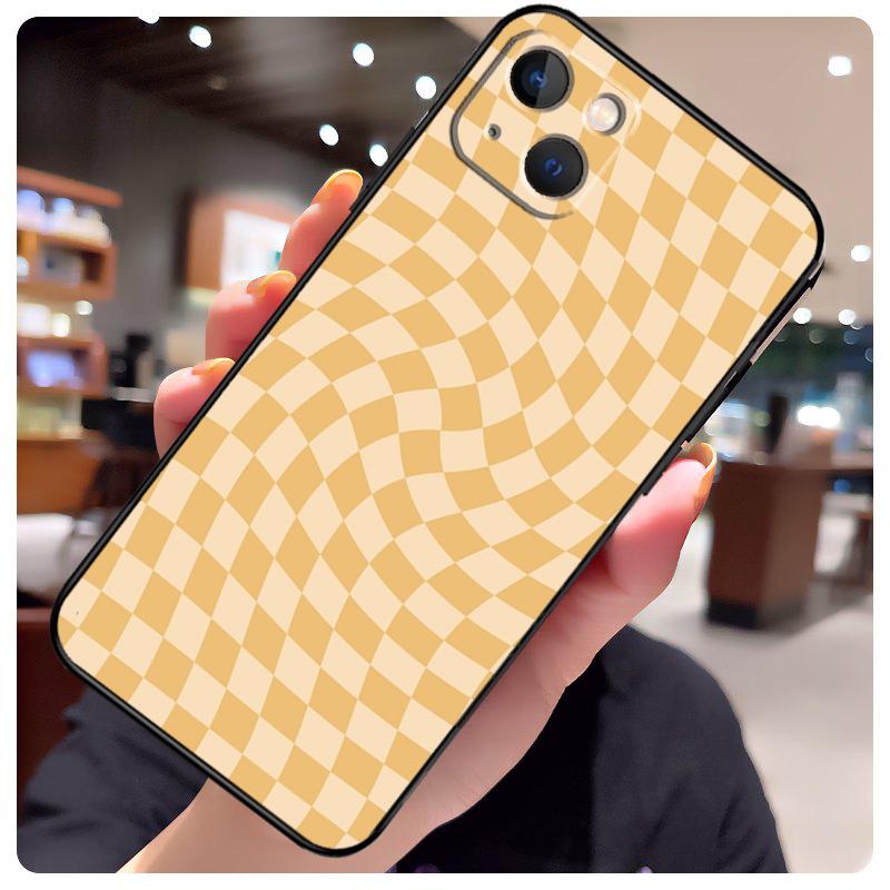 Check Orange Green Moss Twist Phone Case For Apple iPhone 17 Pro Max 17 Air 17Pro Silicone Soft Bumper Cover