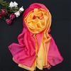 LaMaxPa 2019 New Soft Women Gradient Silk Scarf Autumn Winter Long Bandana Shawls and Wraps Female Hijab Luxury Echarpe Pashmina