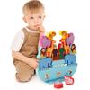 Noah'S Ark Balance Beam Early Childhood Education Puzzle Animal Balance Building Block Stack High Tabletop Building Block Game