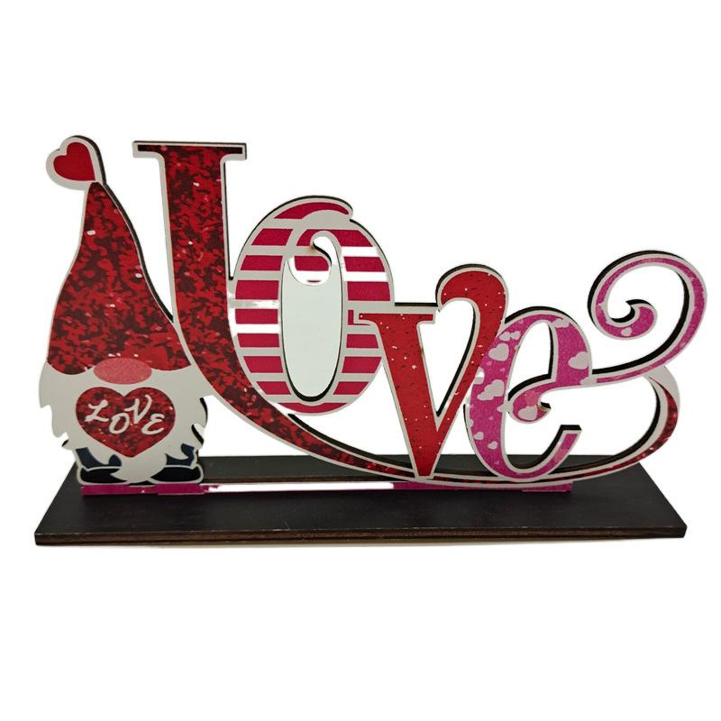 Valentine's Day Love Wooden Crafts Decoration Party Scene Decoration Creative Wooden Products