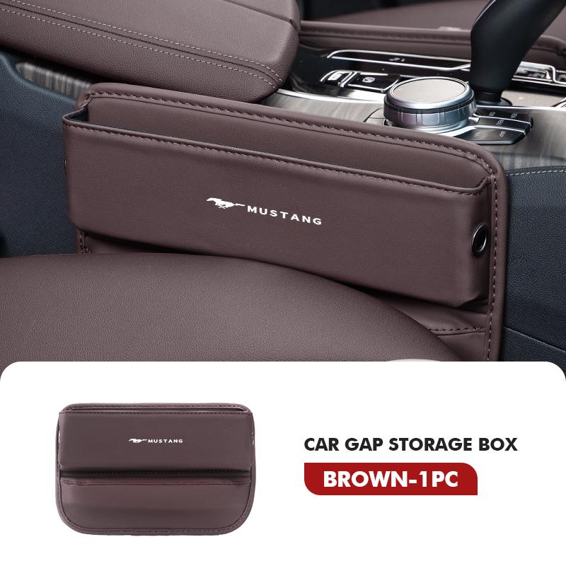 AKP1 Car Console Gap Storage Bag Leather Organizer Pouch Pocket For Ford mk2 mk3 Ranger Mondeo mk4 S-MAX Kuga Mustang Fusion