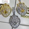 Iced Out Diamond Heavy Gold Roaring Lion Head Cuestion Fashion Hip Hop Anime Cuestionary Jewelry For Men