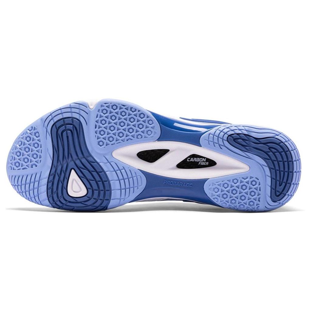 Li-Ning Кроссовки для бадминтона Sound Explosion OP Sports Minimalist Durable Low-Top для мужчин, белые, синие, AYZQ009-9