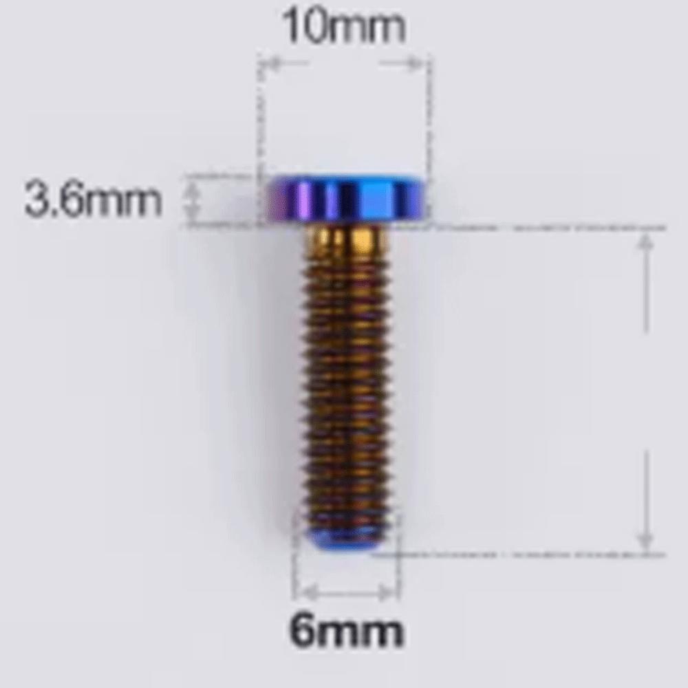 Golden Blue Black Ti M6x20/30mm Head-10mm GR5 Titanium Alloy TC4 T30 Torx Head Bolts For Motorcycle Disc brake Plate