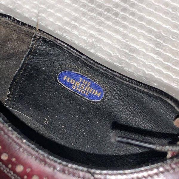 70-е 1978 Винтажные Florsheim Размер 10D 27.0 28.0см Полный брог Классические туфли Коричневые(ИСПОЛЬЗОВАЛ)