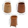 Natural Tea Ceremony Display Baskets Handmade Pencil Holder Multipurpose Makeup Brush Holder  Home