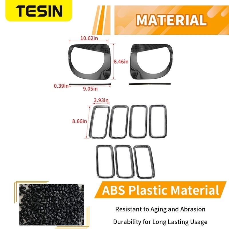 Car Front Grille Headlight Lamp Decoration Cover for Jeep Renegade 2019 2020 2021 2022 2023 2024 Lamp Hoods Exterior Accessories