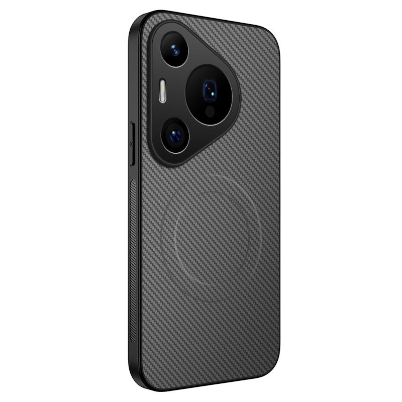 P70 P80 Pro Роскошный матовый чехол-броня из углеродного волокна для телефона Huawei Pura 70 Pro Pura 80 Ultra Автомобильный магнитный противоударный жесткий чехол