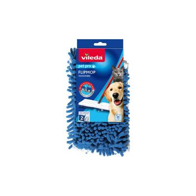 Vileda Flip Mop Швабра из микрофибры трапециевидной формы Запасная часть Бело-голубая 162291