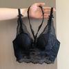 Сексуальные кружевные бюстгальтеры для женщин, модные жилеты, однотонное нижнее белье для девочек, повседневные бюстгальтеры с открытой спиной