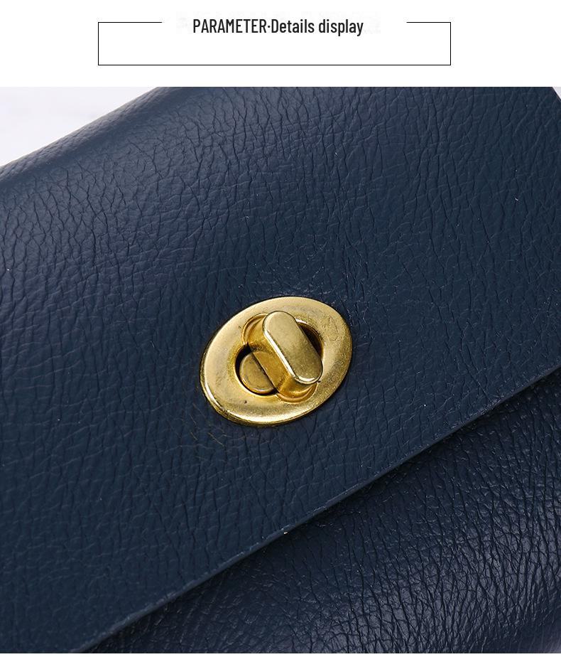 Женский мягкий кожаный кошелек в корейском стиле: Тонкий, однотонный, с пряжкой, отделениями для карточек, зажимом для монет, идеально подходит для студентов.