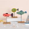 Fish Model Moisture-proof Eco-friendly Wood Fashion Vivid Appearance Miniature Party Supplies