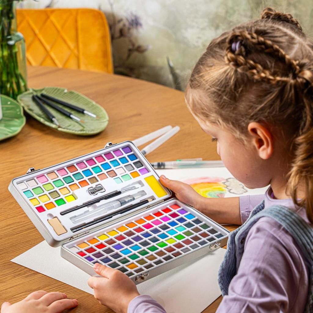 Акварель Набор акварельных красок из 128 цветов красок в кубиках