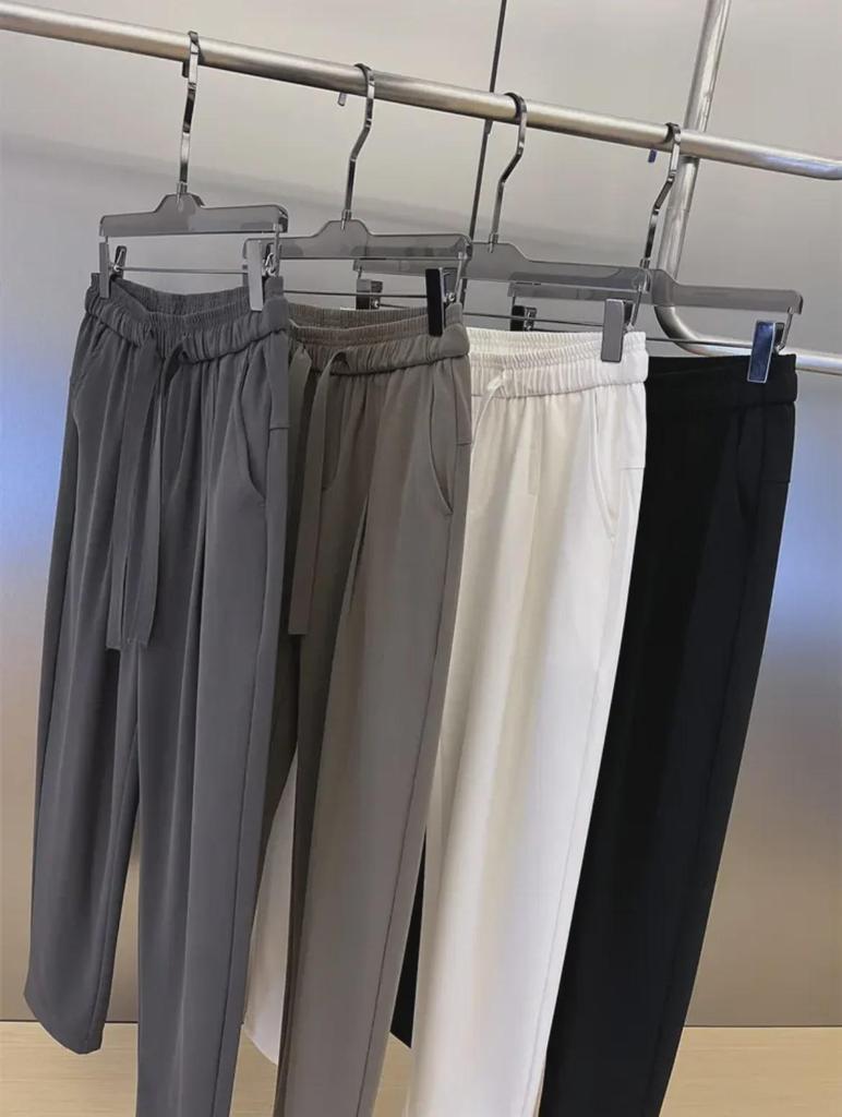 Мужские классные летние зауженные брюки-шаровары с защитой от морщин