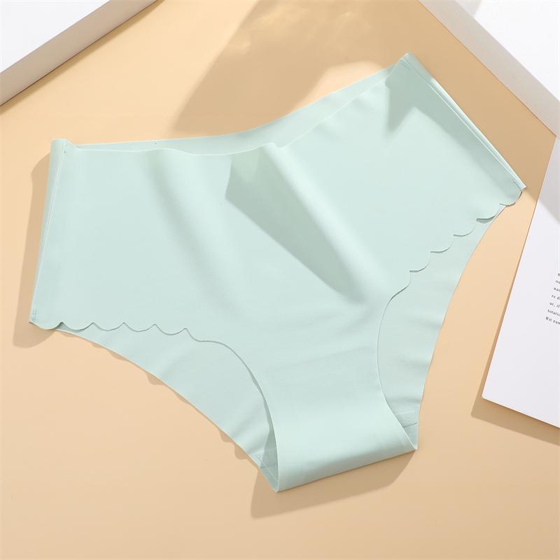 Бесшовные женские трусы S-XXL Wave Edge V-образные трусы нижнее белье Ice Silk нижнее белье для женщин высокоэластичные трусы трусики