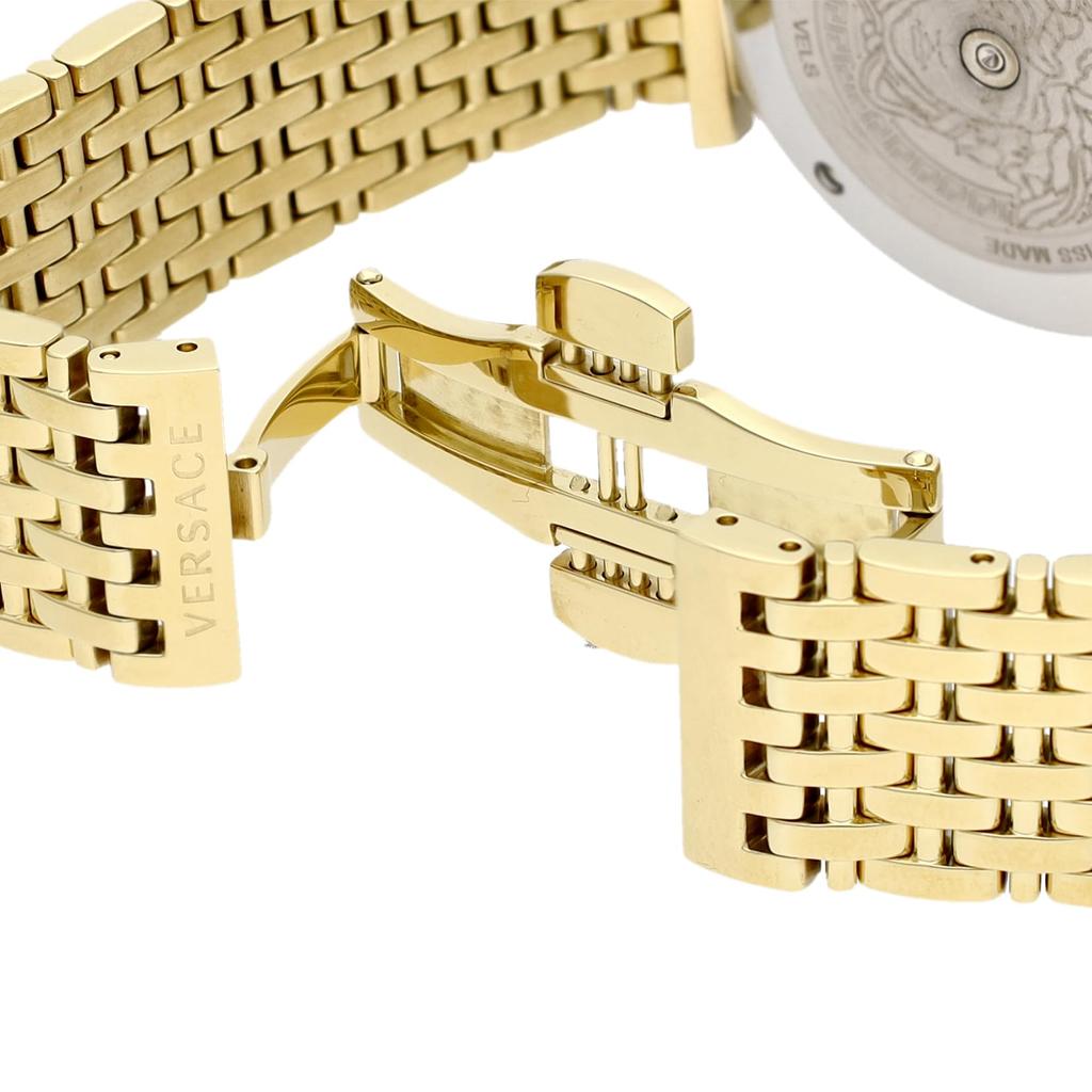 Часы Twist Черный циферблат Нержавеющая сталь Сапфировое стекло Кварцевые 36 мм Швейцарские часы VELS01119 Золото [Versace] V-TWIST Женские [Товар]