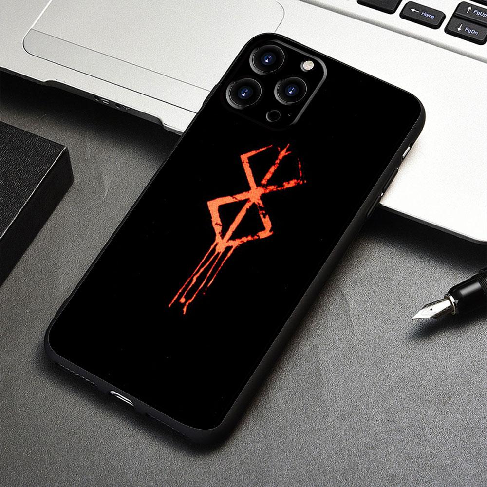 For iPhone 11 X XS 8 Plus 12 XR 14 13 Pro Max 7 6S SE 5 SE2 5S 6 SE2022 Bag Berserk Guts Anime Capinha Funda