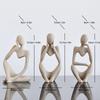 Resin Abstract Sculpture Figurine Sand Color Desk Display Ornaments  Reading Decor