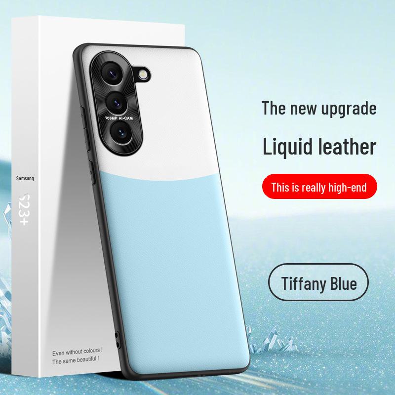 Samsung S23+ Liquid Leather Case - Anti-fall, Anti-fouling Protective Cover, One-piece Design.