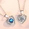 New Luxury Crystal CZ Heart Pendant Choker Necklace 925 Sterling Silver Chain Necklaces For Women Wedding Jewelry Gifts