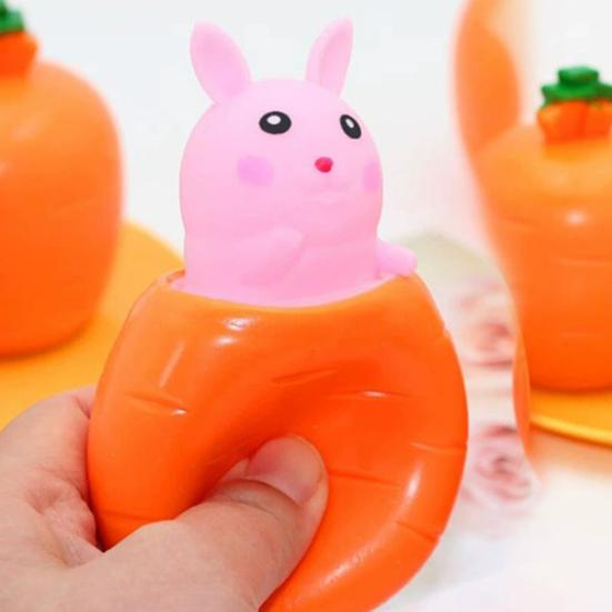 Морковка Кролик Игрушки-антистресс Пасхальные Сжимаемые Игрушки Милый Кролик Снятие Стресса