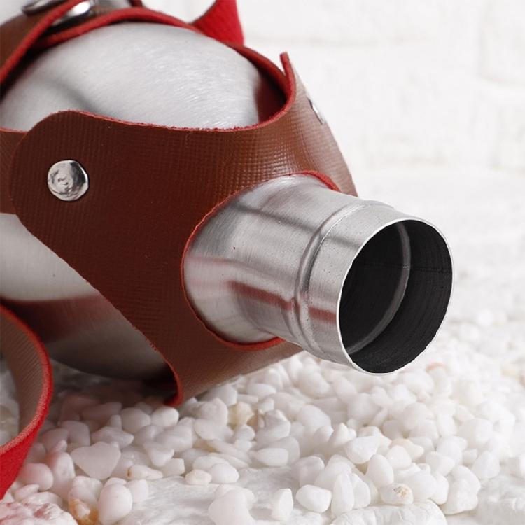 Silver 500ml Stainless Steel Travel Gourd Shape Water Bottle With Practical Carry Leather Strap Whiskeys Liquor Flask