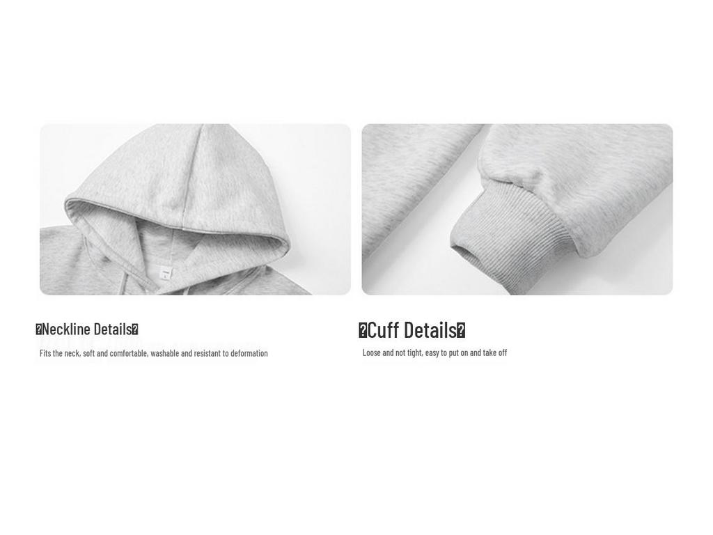 2025 Autumn Solid Color Loose Hoodie for Couples