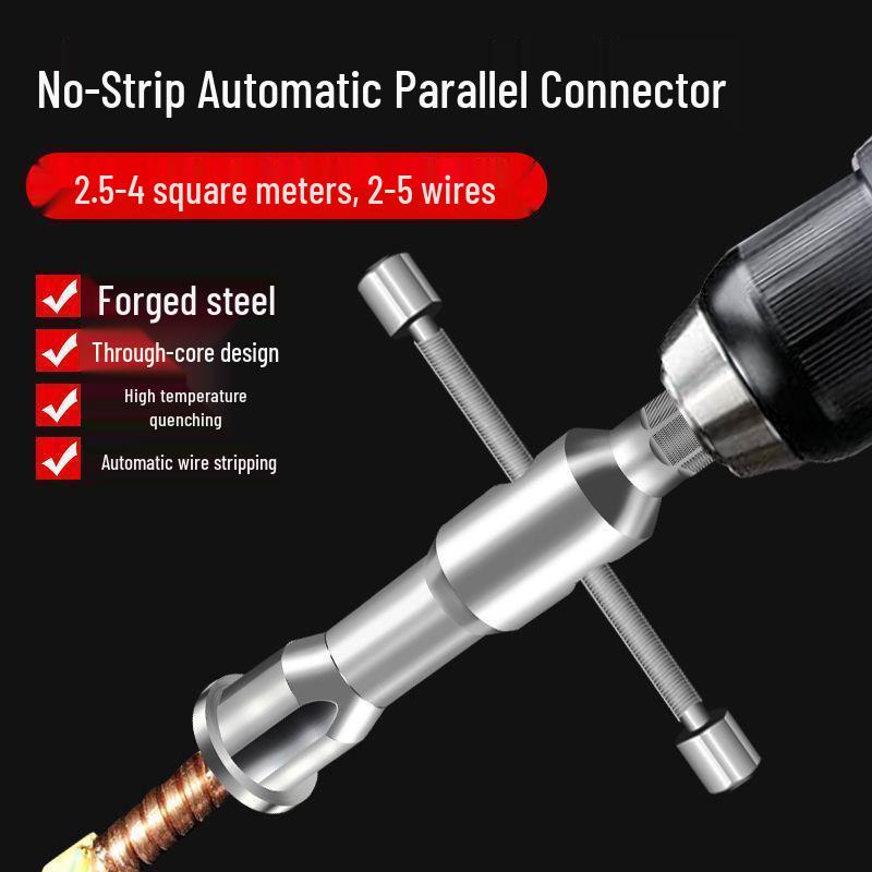 Quick Wire Stripping Tool: Parallel Connector & Twist Terminal for Electricians