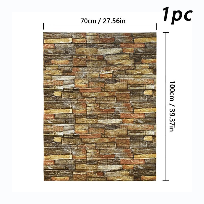 70x100 см Высококачественные Антикварные 3D Стеновые Панели Самоклеящаяся Наклейка на Стену Винтажная Декор Домашнего Интерьера