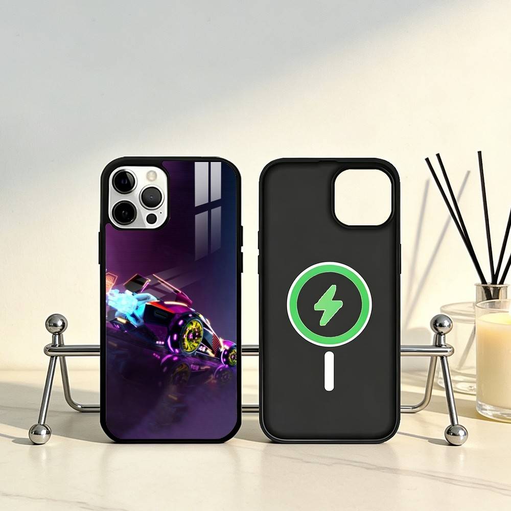 Чехол для телефона Game R-Rocket L-League Для iPhone 17, 16, 15, 14, 13, 12, 11 Plus, Pro Max Магнитный Для Magsafe Беспроводной Зарядки
