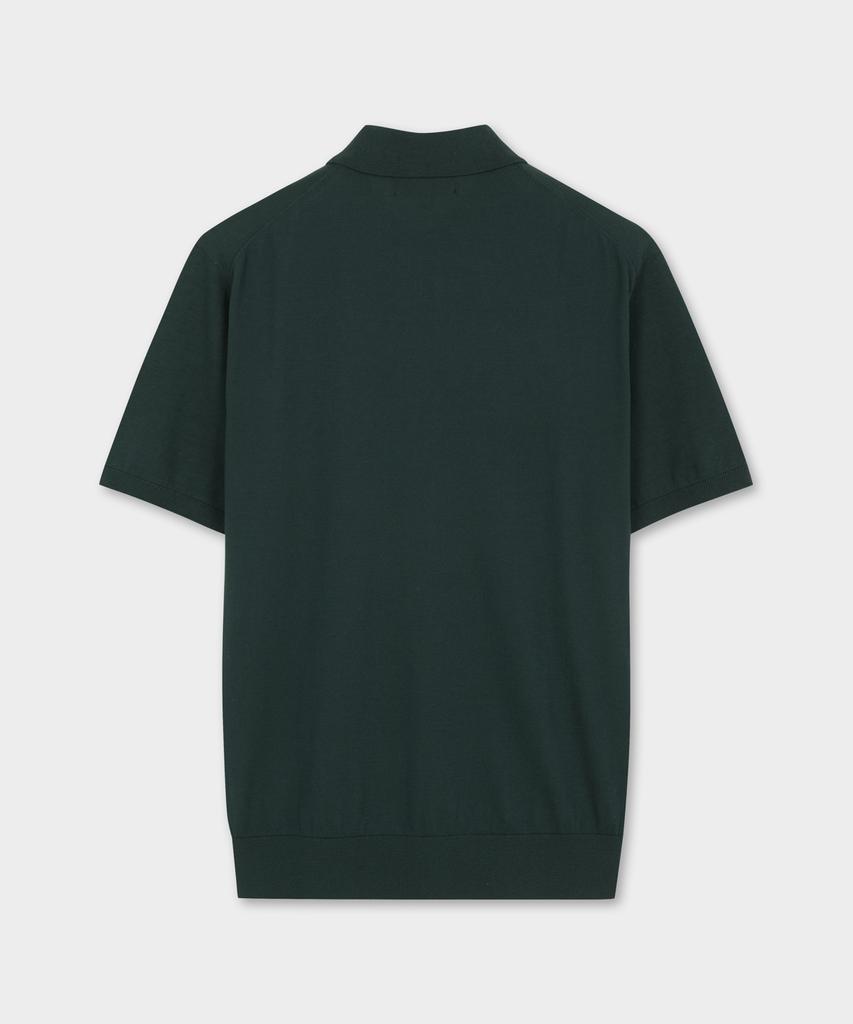 BROOKS BROTHERS Cotton Polo Short Sleeve Sweater (Dark Green) (Bbwtmog202)