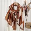 Winter Thick Viscose Scarf Geometric Plaid Fringe Cotton Shawls And Wraps Pashmina Stole Bufandas Muslim Hijab Sjaal 180*90Cm
