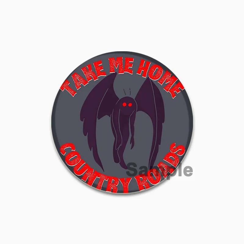 32/44/58mm Time Gear Quote Brooch On Backpack, Handmade Round Brooches, Cute Pins, Anime Icon Badges for Clothes