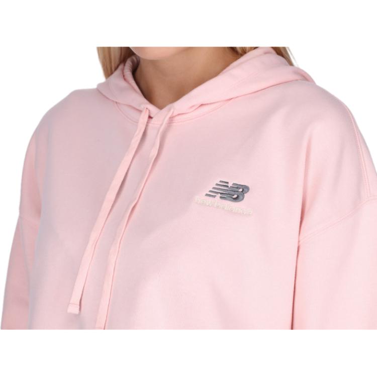 New Balance Толстовки Унисекс Розовые С капюшоном Умеренные Обычные UT21502-PIE