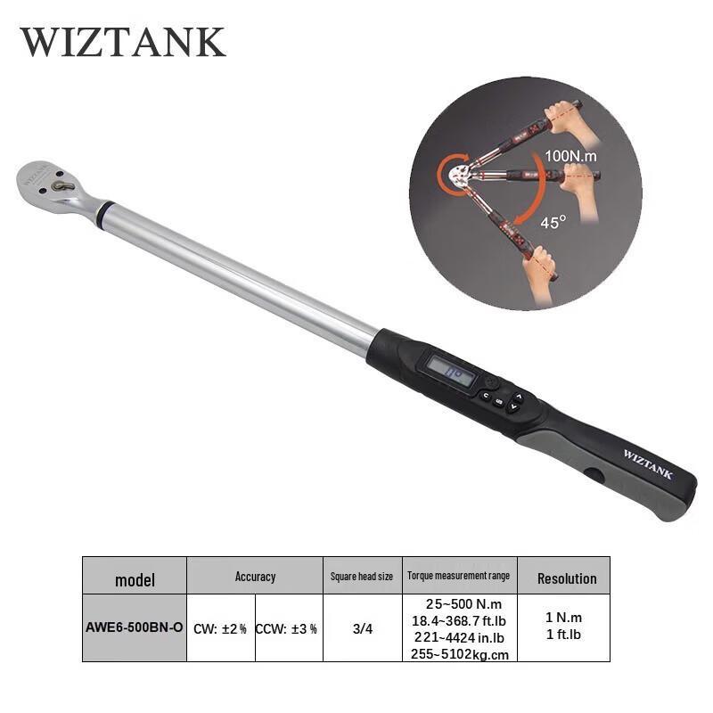 Цифровой угловой динамометрический ключ WIZTANK