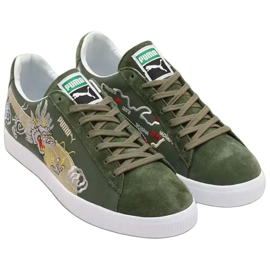 Atmos x Puma Suede Vintage Сделано в Японии Скаджан 3.0 Унисекс Кроссовки Зеленый Масляно-зеленый Белый 403613-01