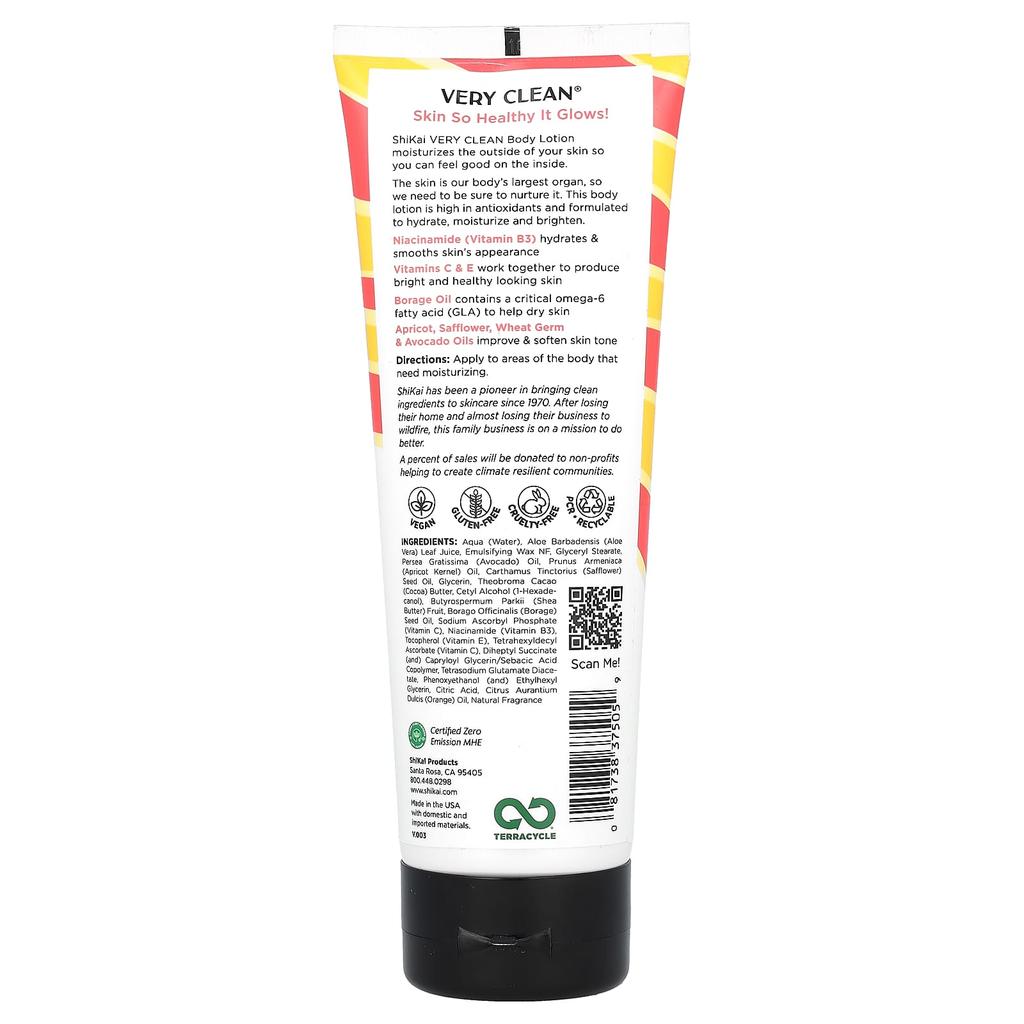Shikai Very Clean, Body Lotion, Fresh Citrus, 8 Fl Oz (238 Ml)