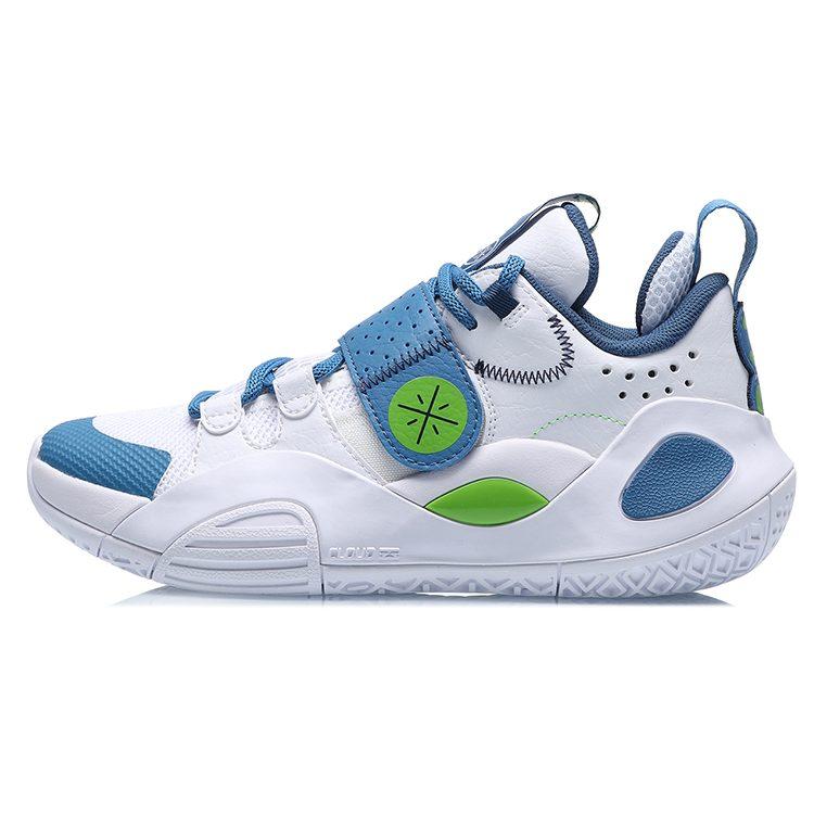 Li Ning All City 8 Youth Edition Коллекция All City Wade Низкие Детские Баскетбольные Кроссовки Бело-Синие ABPQ053-1